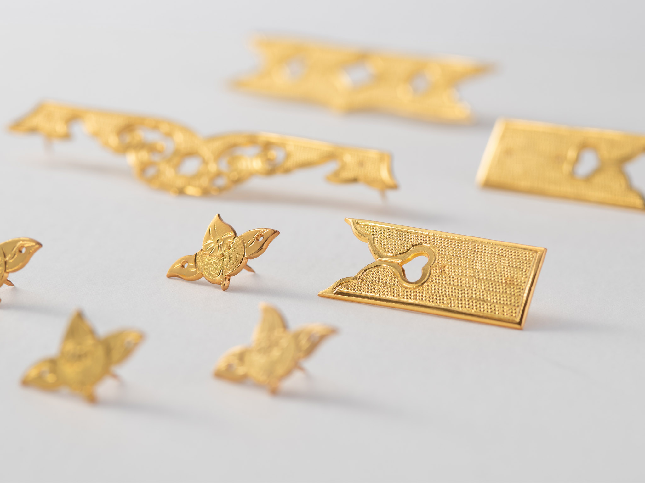 伝承彦根工芸　彦根城唐破風錺金具ピン