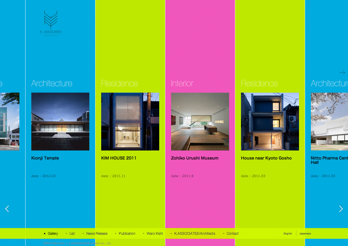 Waro Kishi + K.ASSOCIATES/Architects website