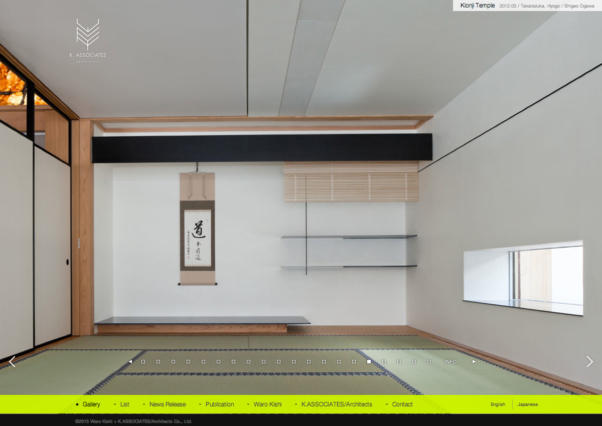 Waro Kishi + K.ASSOCIATES/Architects website