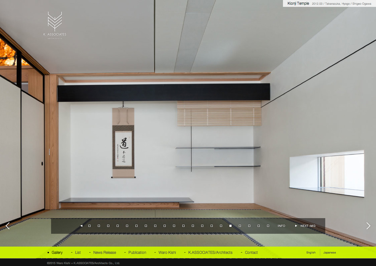 Waro Kishi + K.ASSOCIATES/Architects website